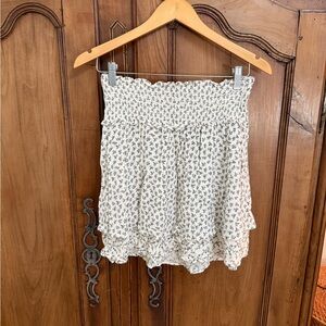 Rails White Mini Skirt with Navy Floral Print
